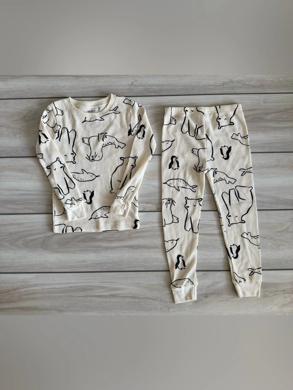 Carter's Chill Out Pajama Set Beige 4T NWOT